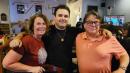 Guitarist Chris Sajadi (Mercury Agenda, Endless Ember) with parents of an ex-bandmate, Kelly and John, at Fast Eddie’s.
